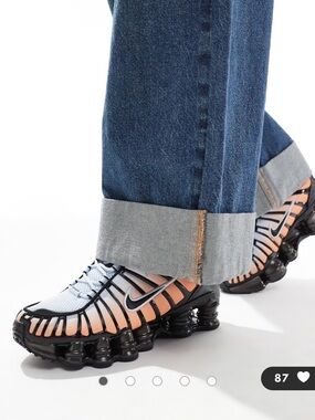 Nike Shox TL Sneakers Blue & Orange Sz 7.5